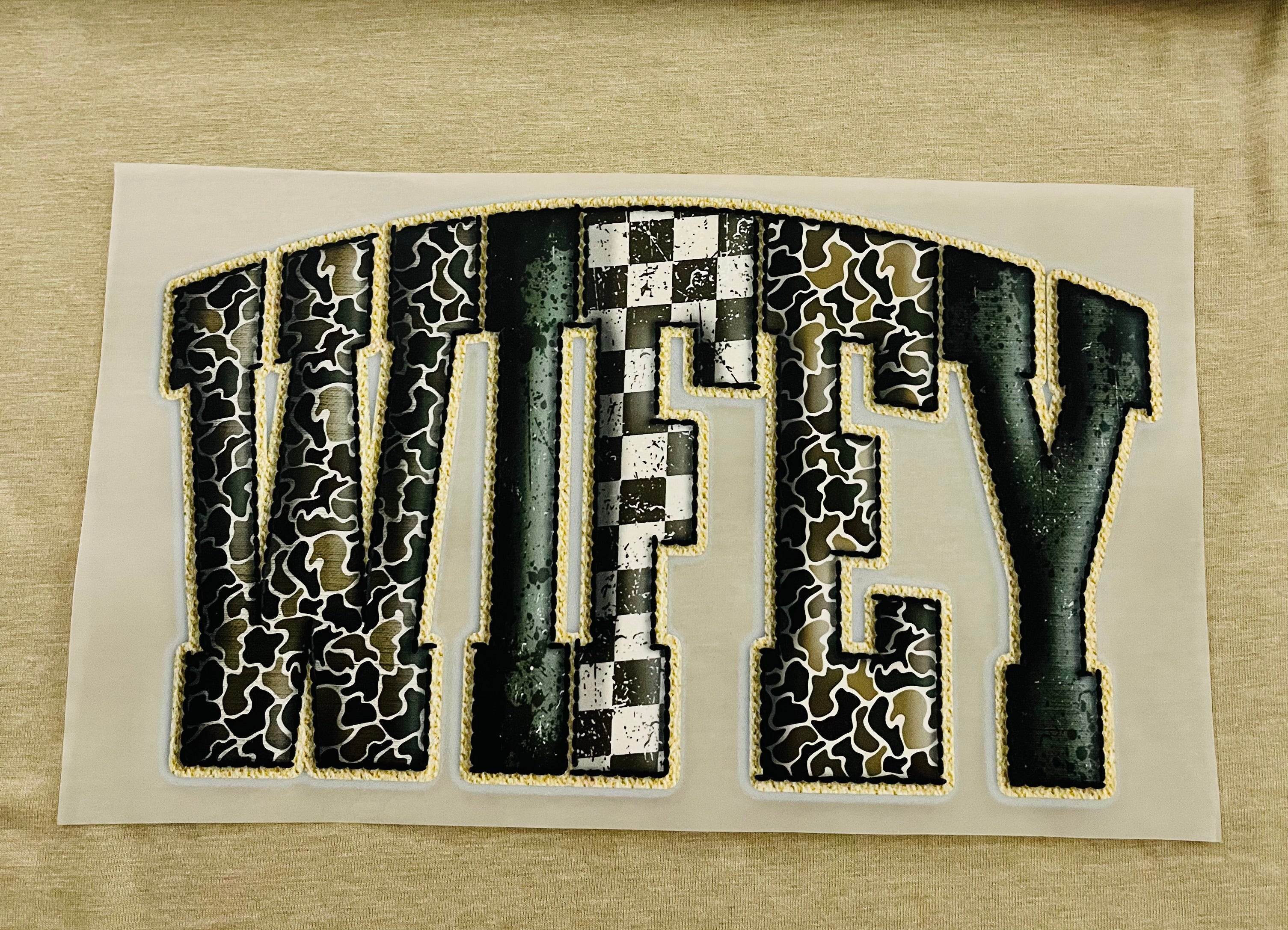 Short Sleeve: "WIFEY CAMO"