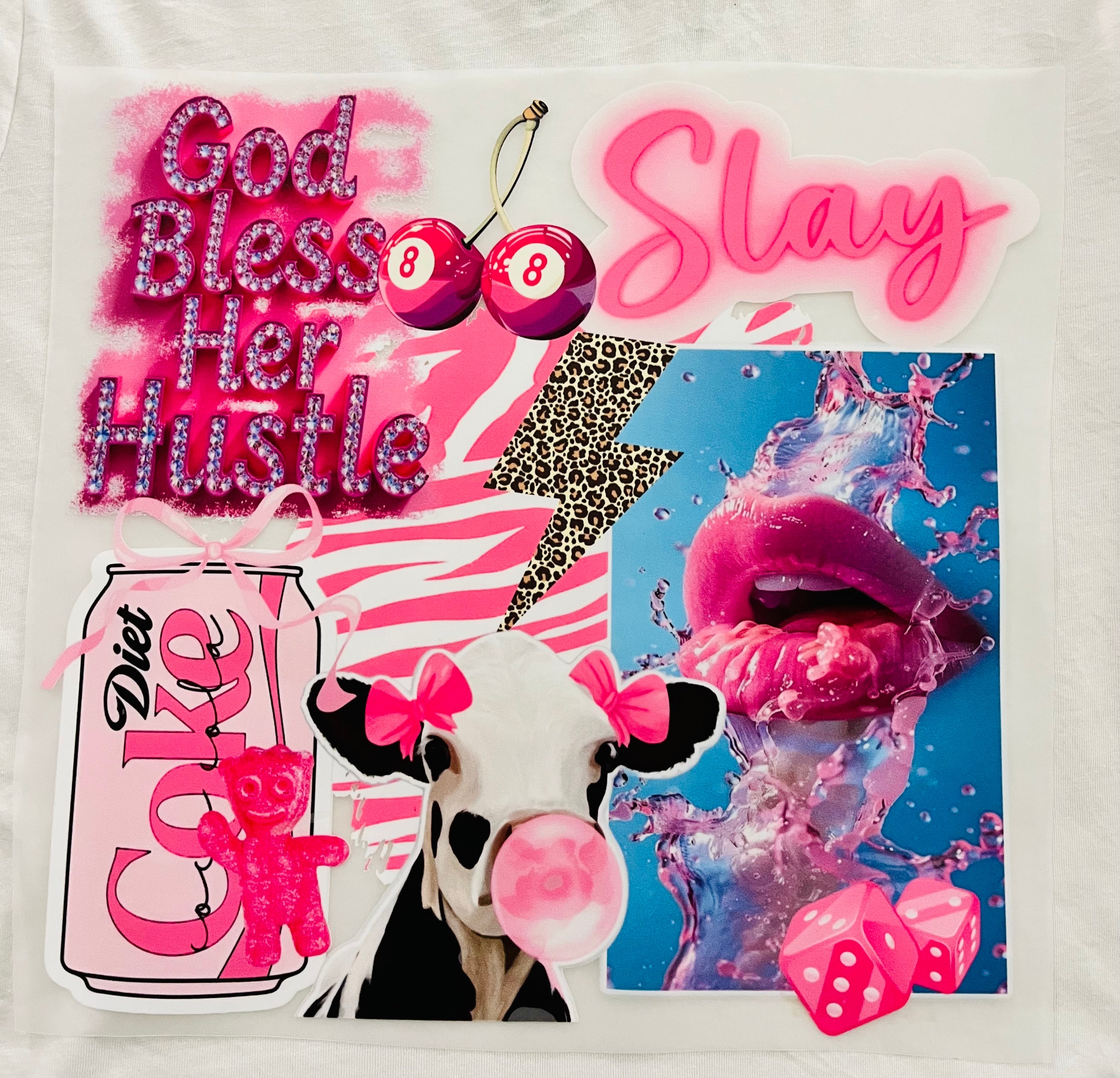 Short Sleeve: "God bless the Hustle" Diet Coke