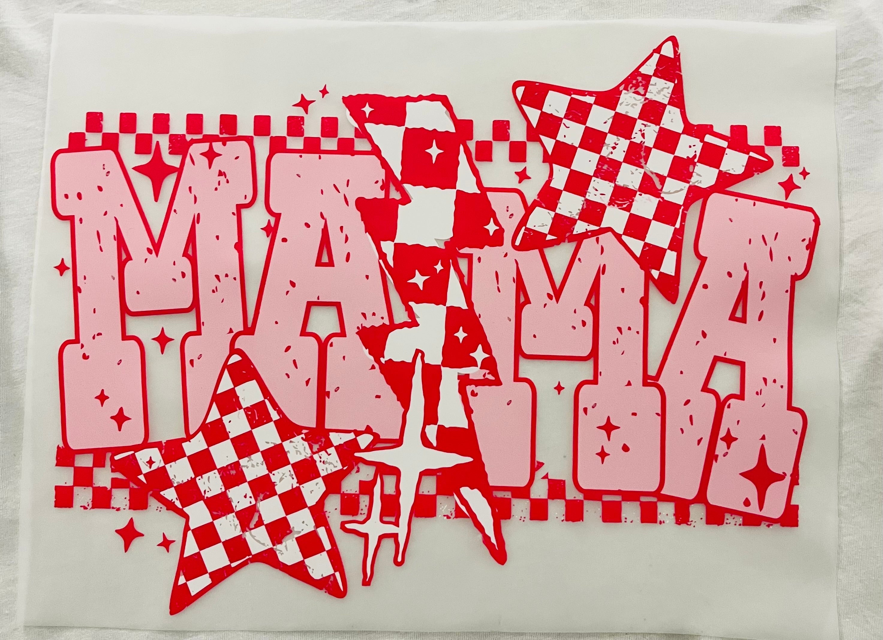 Short Sleeve: "MAMA PINK STARS"